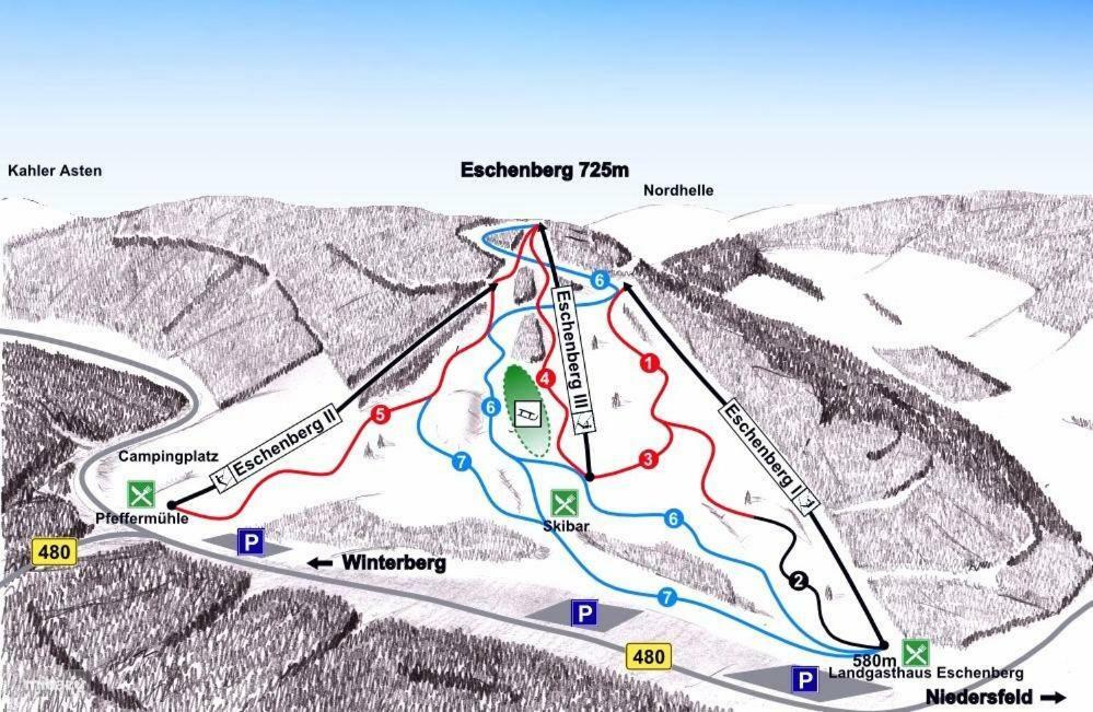 Gemuetlicher Ferienwohnung In Niedersfeld Bei Winterberg, Kostenloses Wlan 외부 사진